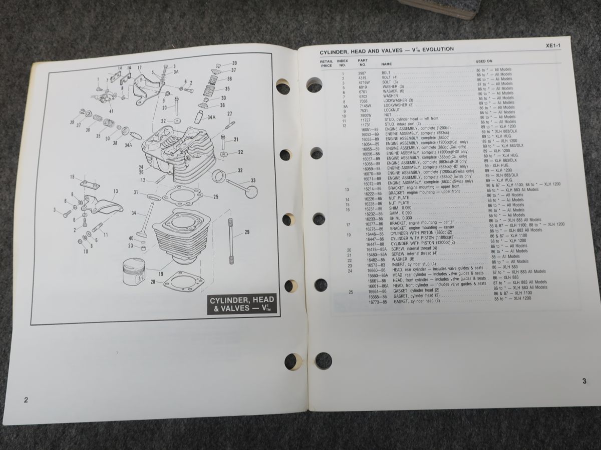 スポーツスター 1986-1990 パーツカタログ パーツリスト ●送料無料 X2A131K T11K 115/10_画像5