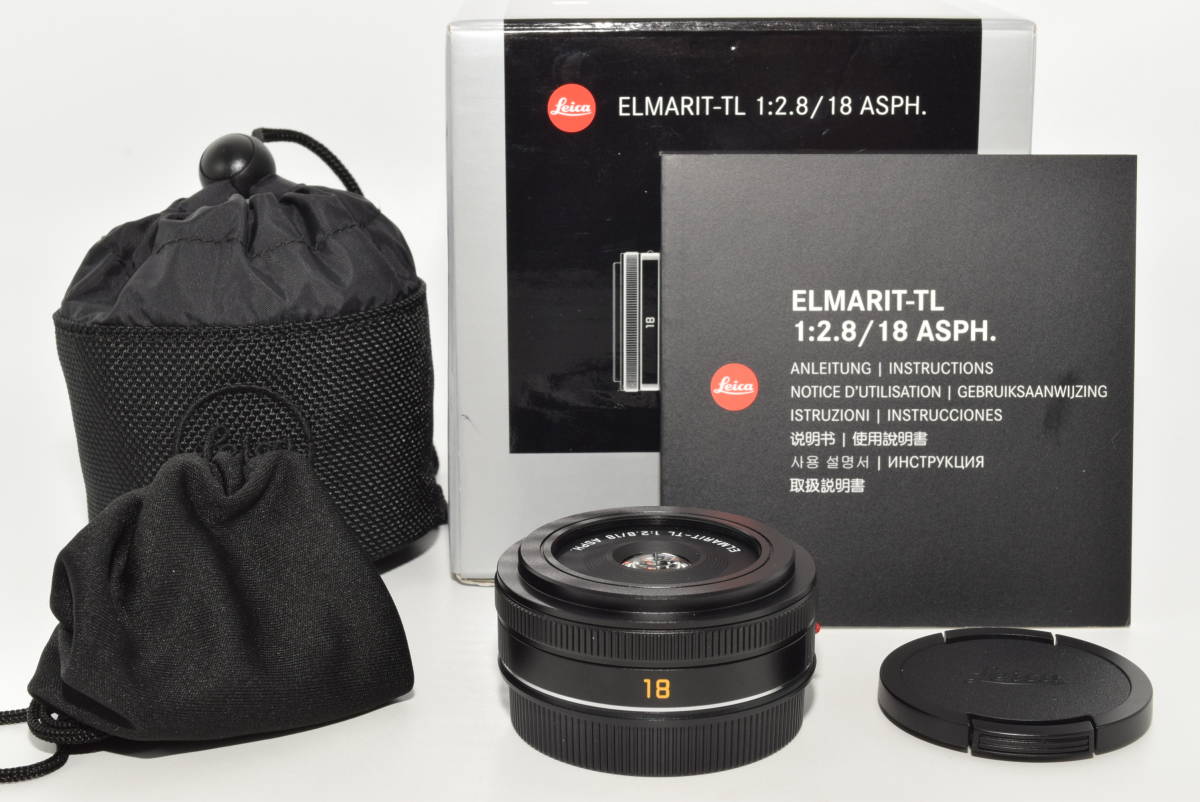 【特上品】 Leica Elmarit-TL 18 / f2.8 ASPHレンズ (ブラック)　#6378