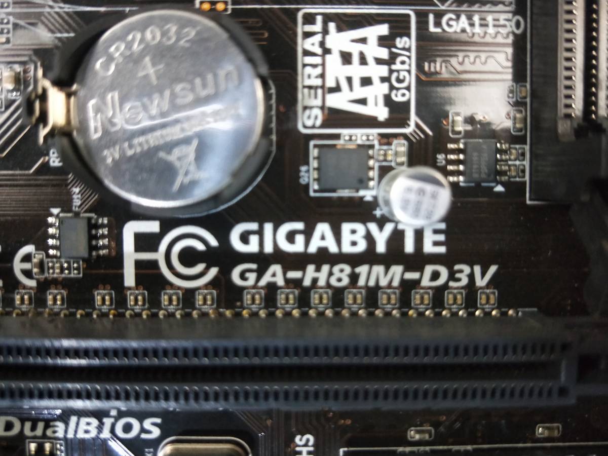 [ used parts ]BIOS verification only,GIGABYTE GA-H81M-D3V-JP motherboard IO panel LGA1150 #MB4178