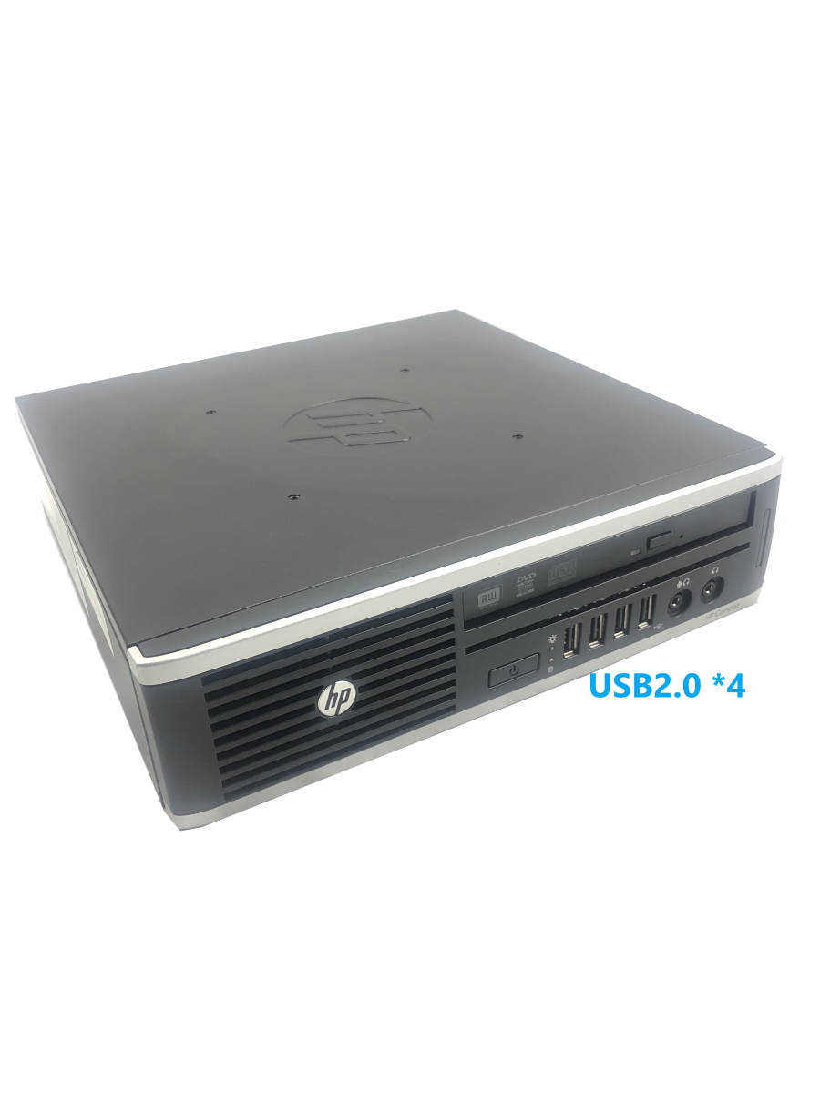 超省スペースタイプ 驚速SSD HP Core i7-3770S 3.9GHz x8/16GB■mSATA:1TB+HDD:1TB Win11 Office2021 無線/USB3.0/Compaq Elite 8300US 7B_画像2