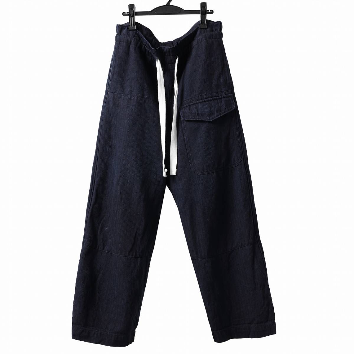 sus-sous wide trousers MK-1 / C65L35 stripe twill 定価51700円 SIZE7　LOOMOSAKA　美品_画像1
