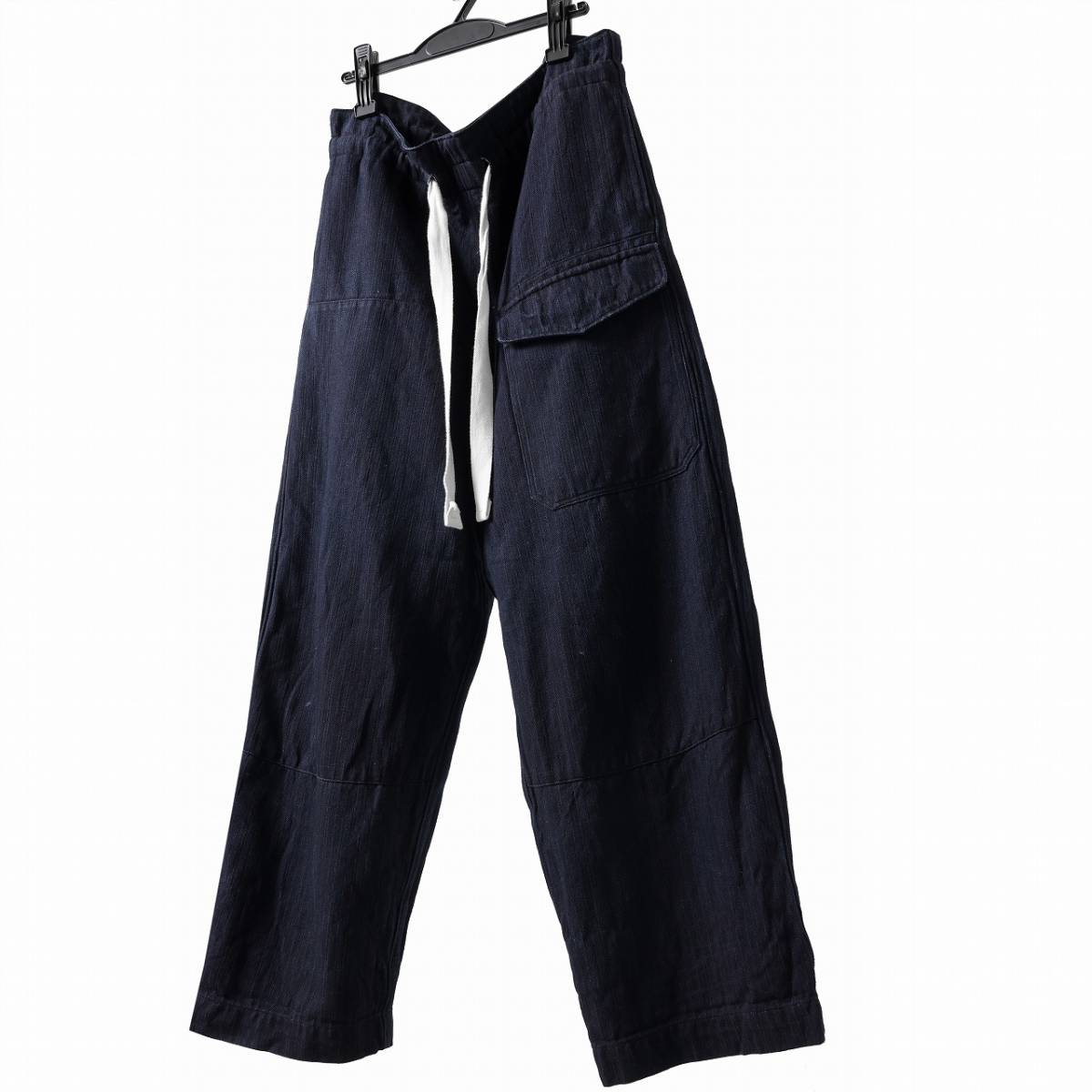 sus-sous wide trousers MK-1 / C65L35 stripe twill 定価51700円 SIZE7　LOOMOSAKA　美品_画像7