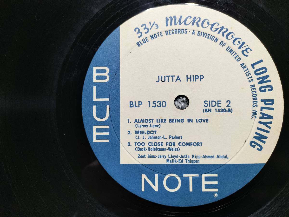 「JUTTA　HIPP / with zoot sims」稀少 LPレコード ジャズ ブルーノート レア 売切り!!_画像8