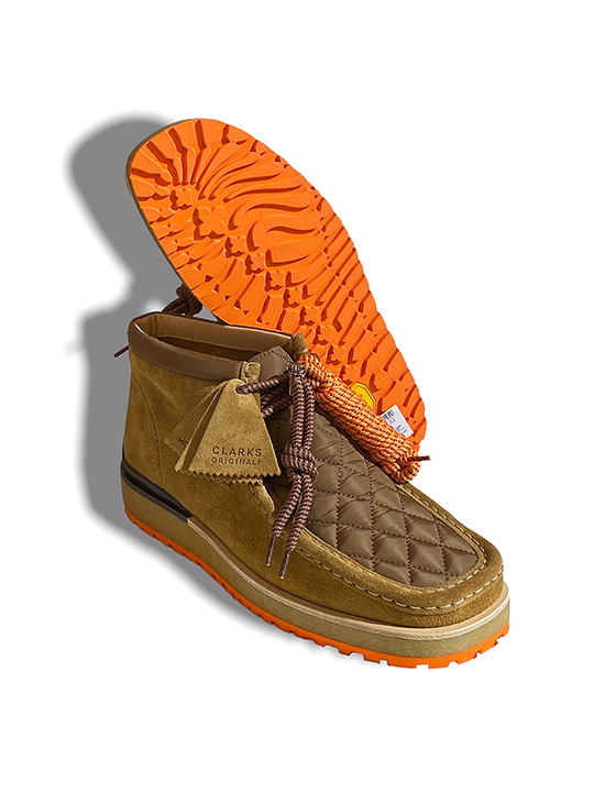 定価6万 MONCLER GENIUS×CLARKS モンクレール×クラークス レザー×キルティングワラビーシューズ モカシンシューズ 靴 国内正規_画像2