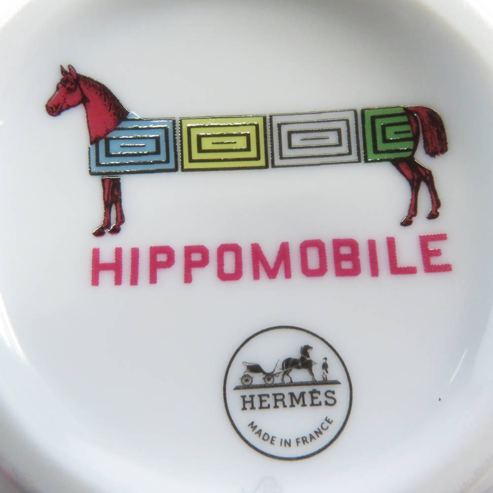 美品 HERMES エルメス HIPPOMOBILE イポモビル No.2 マグカップ 1点 馬柄 ドット 高級 SU4355B1_画像3