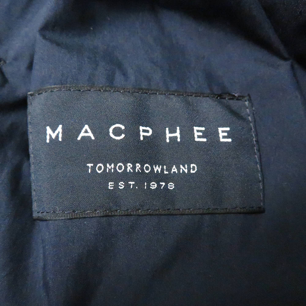 美品 TOMORROWLAND トゥモローランド MACPHEE ノーカラーコート 36(M) コットン スプリング ロング レディース AN353A36_画像3