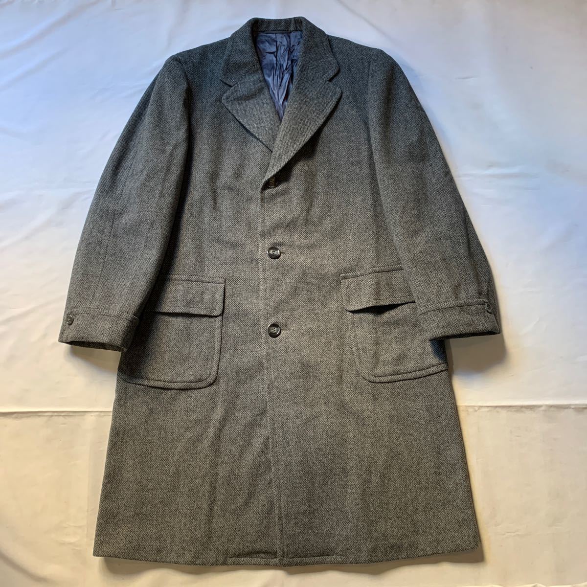 50s Foster\'s VELOUR COAT WOOL COAT Vintage Vintage велюр пальто шерстяное пальто Пальто Честерфилд 40s бесплатная доставка 