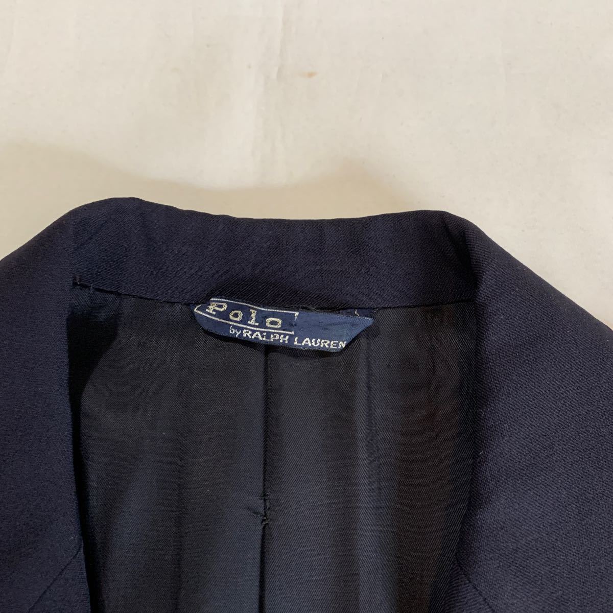 70s Ralph Lauren NAVY BLAZER ヴィンテージ ビンテージ ラルフローレン ネイビーブレザー 紺ブレ ダブル 金ボタン アメトラ 60s 送料無料_画像5