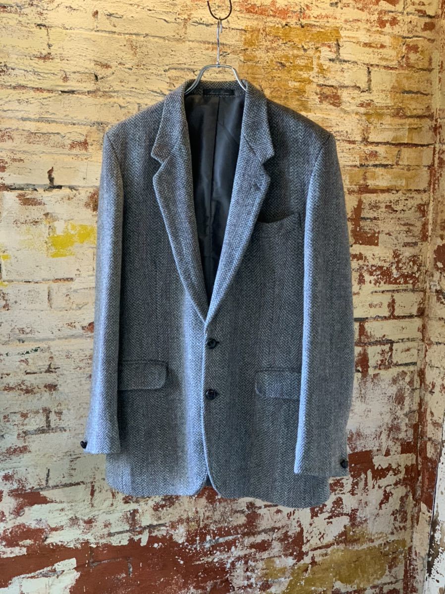 80s Dunn&Co. Harris Tweed TAILORED JACKET ヴィンテージ ビンテージ ハリスツイード テーラードジャケット トラッド TRAD 70s 送料無料