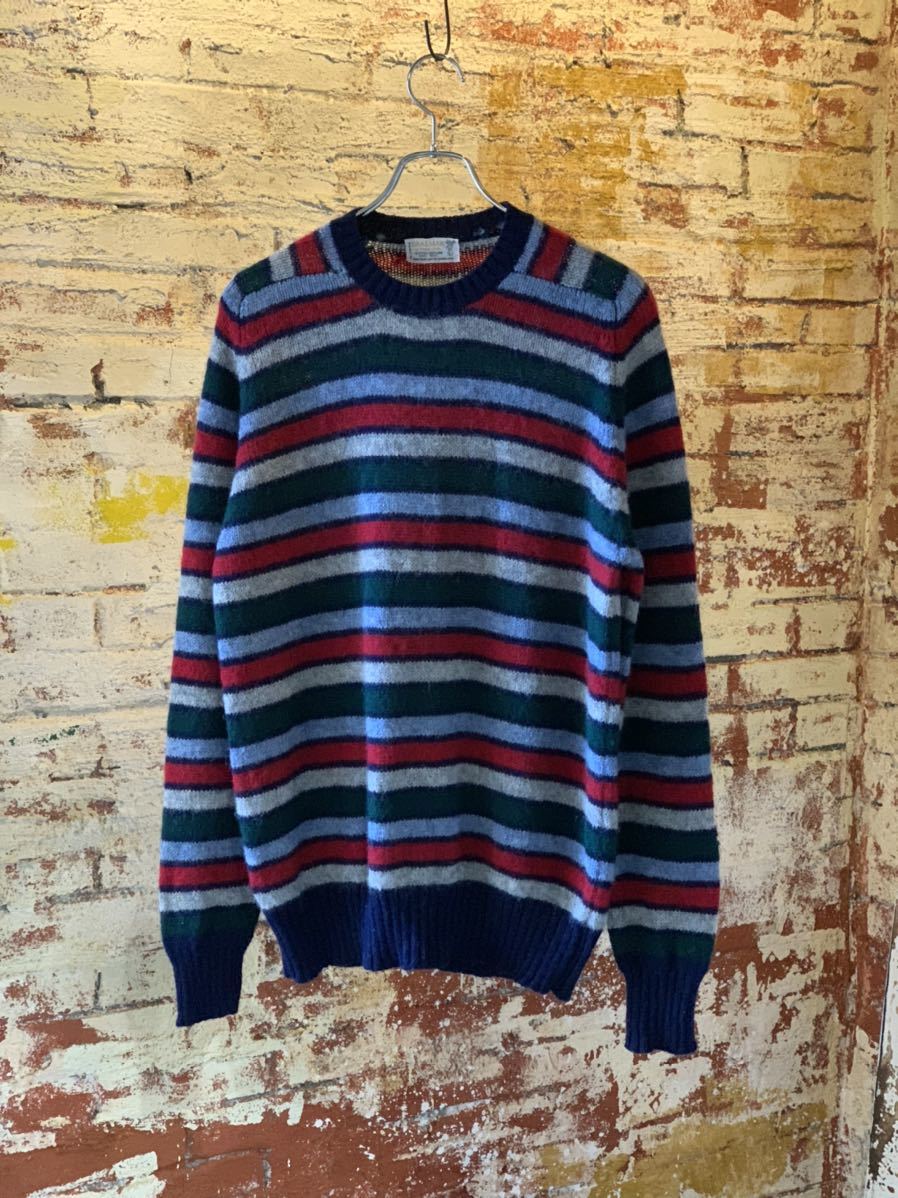 70s BRAEMAR SHETLAND BORDER SWEATER KNIT ヴィンテージ ビンテージ シェットランド ボーダーセーター ニット トラッド TRAD 60s_画像1