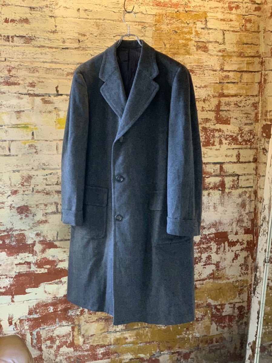 50s Foster\'s VELOUR COAT WOOL COAT Vintage Vintage велюр пальто шерстяное пальто Пальто Честерфилд 40s бесплатная доставка 