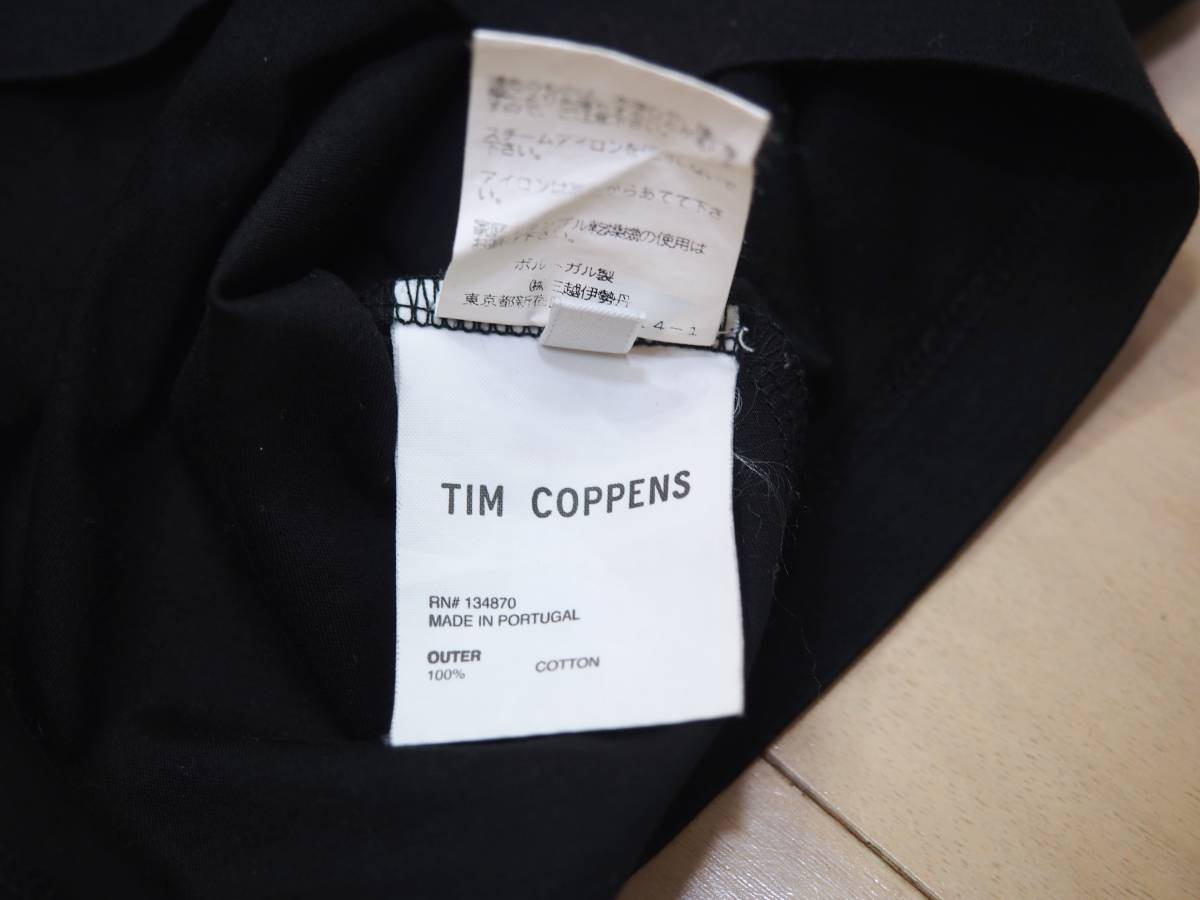 Tim Coppens ティムコペンズ プリントカットソーS黒_画像4