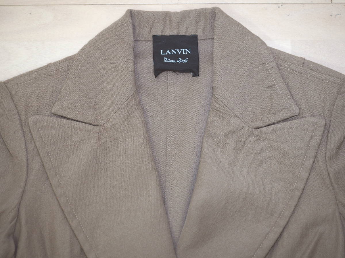 LANVIN ランバン 05AW 1つボタンピークドジャケット38 France製 アルベール・エルバス_画像8