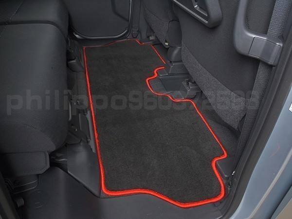 フロアマット マット floor mat タンク ルーミー 900系 TANK/ROOMY ブラック(柄なし)/OLレッド 3ピース 車種専用 FM0261BK-R_画像2