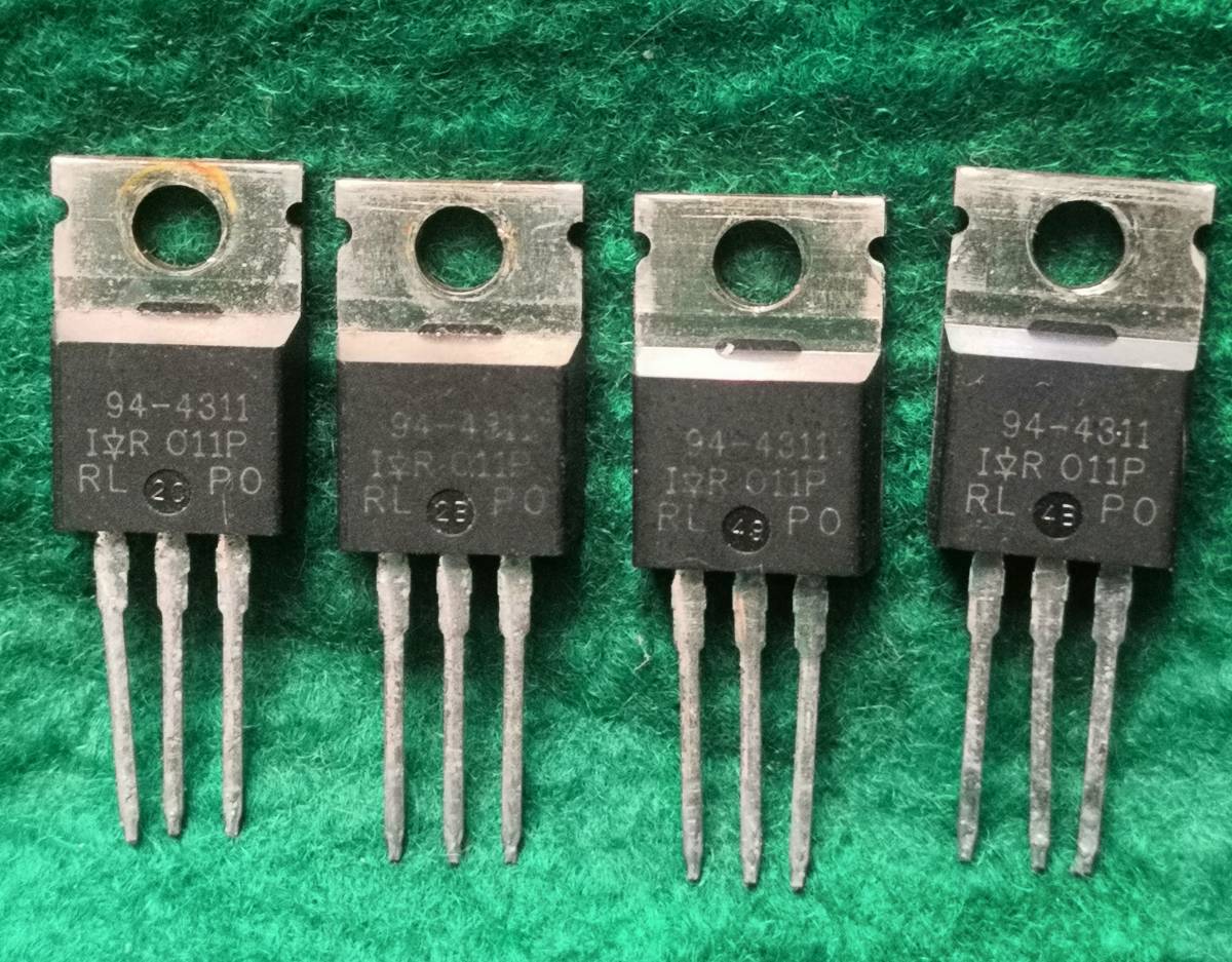 94-4311 MOSFET 55V, 98A, TO-220取り外し品４個１組送料全国一律普通郵便６３円_複数出品の為画像は使い回しです。