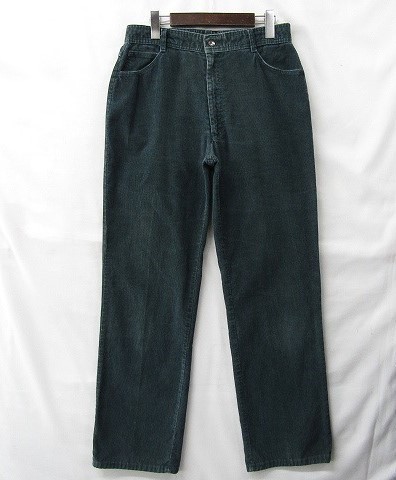 70s~ USA製 LORD ISAACS サイズ Men's W31~ コーデュロイ パンツ 細畝 ストレート グリーン 古着 ビンテージ 1JA1312_画像2