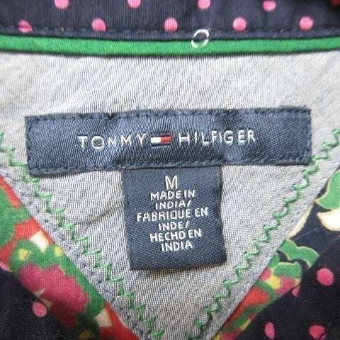 トミー ヒルフィガー サイズ M 総柄シャツ 長袖 ネイティブ柄 TOMMY HILFIGER 古着 1J0502_画像3