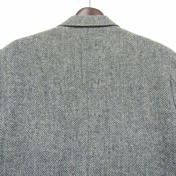 サイズ ？ Harris Tweed ツイード ウール テーラード ジャケット ブレザー ハリスツイード グレー系 古着 ビンテージ 3N2702_画像8