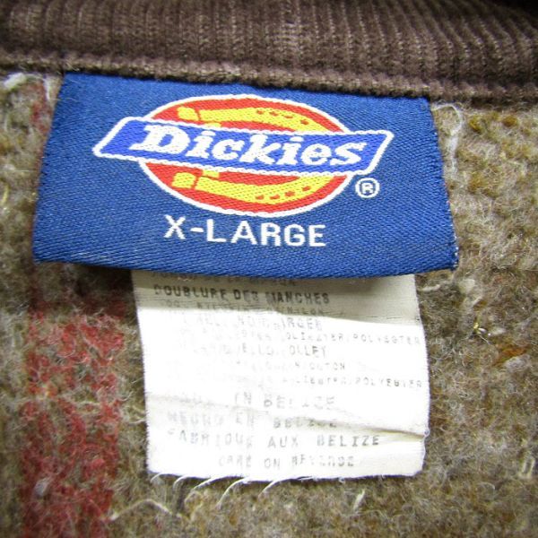 サイズ XL Dickies デトロイト ジャケット ダック地 ブラウン系 ブランケットライナー ディッキーズ 古着 ビンテージ 3N2801_画像4