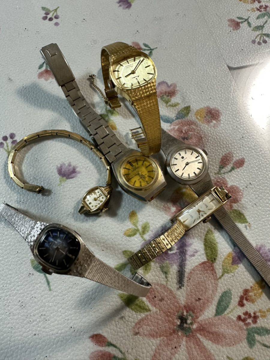 Waltham,LAURELなどレディース腕時計手巻き自動巻きなど6点まとめジャンク品管理番号11-63_画像1