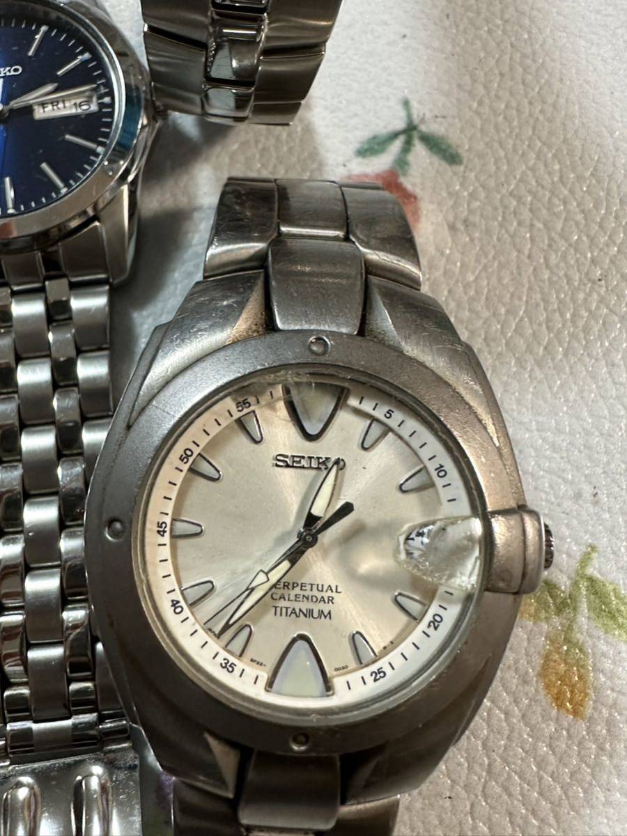 SEIKO セイコー メンズ腕時計 自動巻きクォーツなど5点まとめジャンク品管理番号11-122_画像3