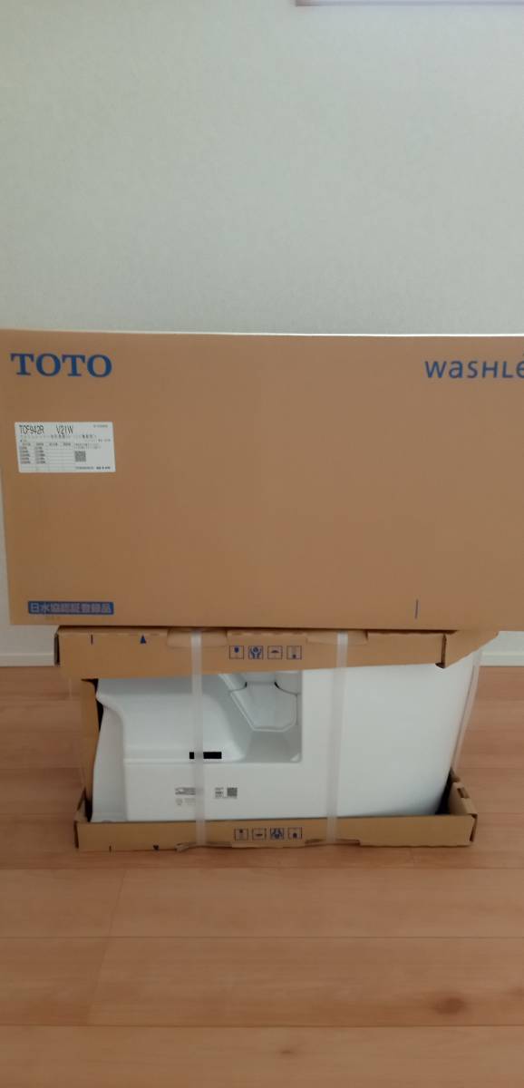 1円スタート　最落なし！　②新品 未開封【 TOTO ウォシュレット一体形便器GG-J2 CES942KR #NW1（TCF942R + CS373BK ＃NW1）】タンクレス_画像1