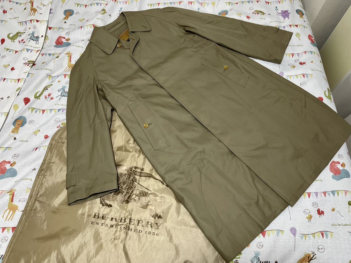 19万超美品★バーバリーメンズ160 S M 165 Burberry ウールライナーステンカラーコート春秋冬物　肉厚　ギャバジングレージュカーキ_画像7