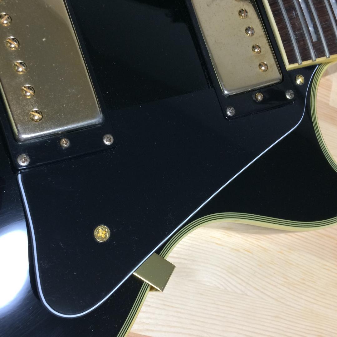 エピフォン レスポール 等に Epiphone Les Paul タイプ ピックガード 黒白黒 取り付け ネジ ステー 付属 custom カスタム GOLD ゴールド _画像9