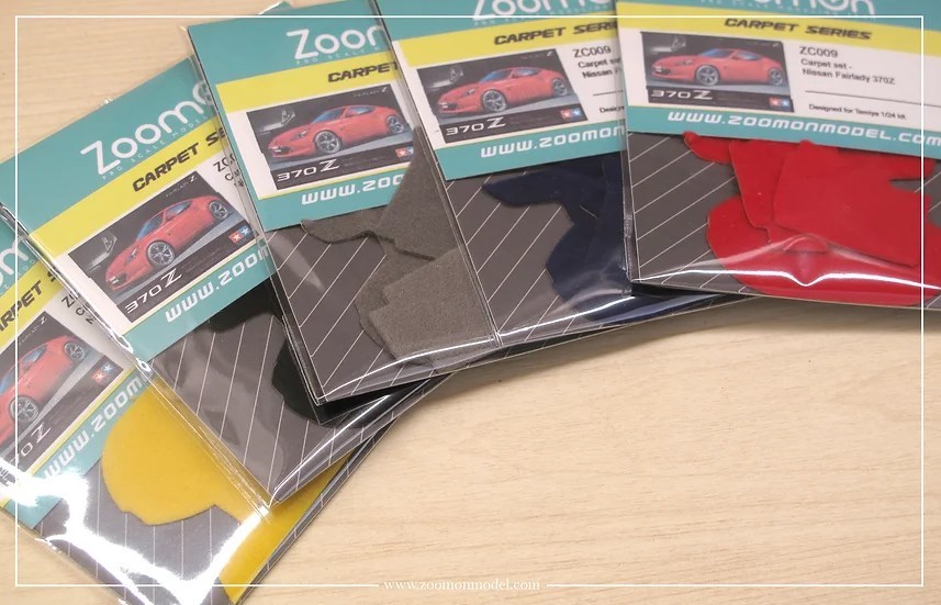 ZoomOn ZC009 1/24 カーペットセット - ニッサン フェアレディ 370Z - レッド_画像1