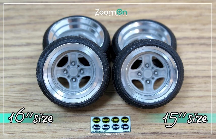 ZoomOn ZR043 1/24 15インチ ワーク エクイップ 40 ホイールセット_画像2