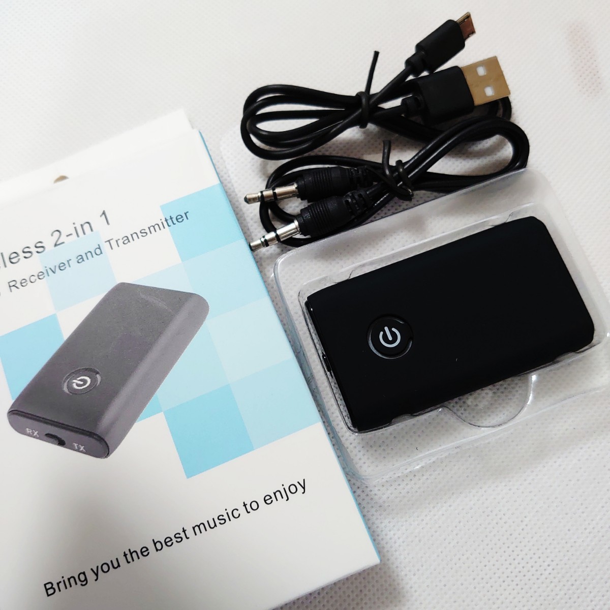 Bluetooth 5.0 トランスミッター レシーバー ワイヤレス 受信機 送信機 オーディオ スマホ テレビ イヤホン スピーカー ヘッドホン 小型 _画像8