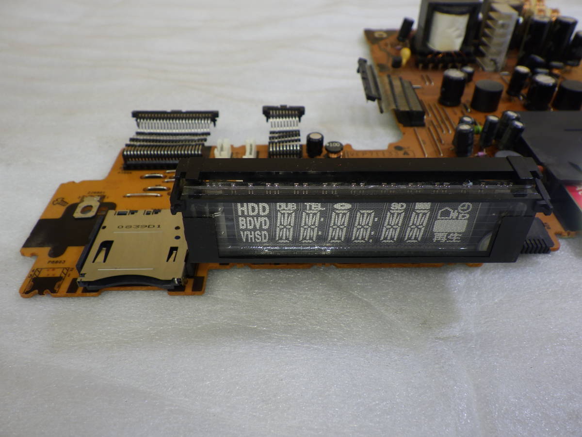 Panasonic DMR-XP12 レコーダー 用 純正 電源マザーボード　ディスプレイ(表示)カードスロット基盤　VEP71133 A 動作品保証#LV501658_画像2