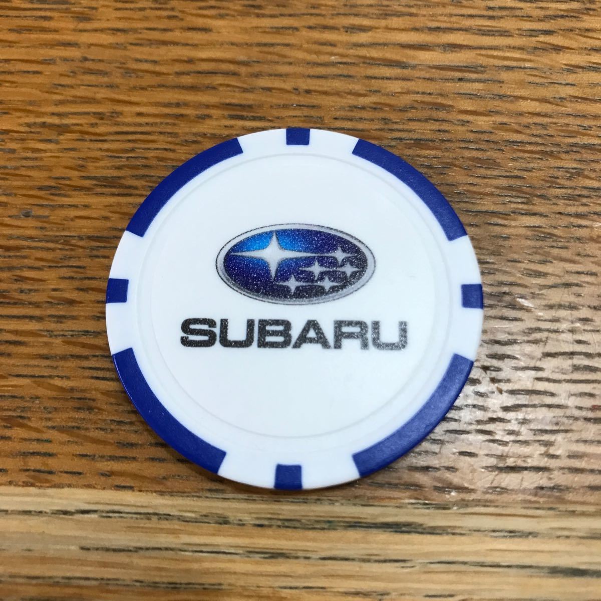 SUBARU スバル　ゴルフボールマーカー　青系　コース未使用品　送料込_画像1