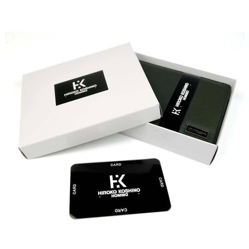 全3色 HIROKO KOSHINO（ヒロコ コシノ）ソフトリアルレザー パスケース付き 二つ折り財布 ウォレット_画像3