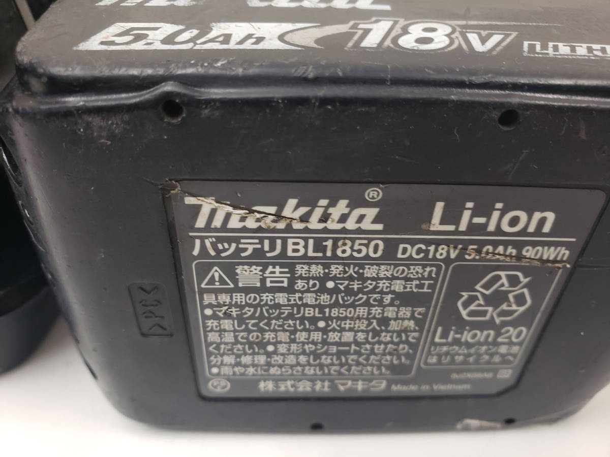 マキタ　GA412D　100ｍｍ 充電式ディスクグラインダー　バッテリー４個　BL1860Bｘ３個　1850ｘ1個　現状品　激安１円スタート_画像8