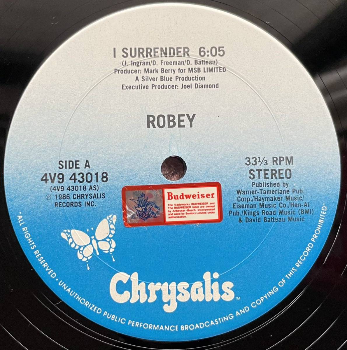 Robey / I Surrender 12''盤その他プロモーション盤 レア盤 人気レコード 多数出品。_画像2