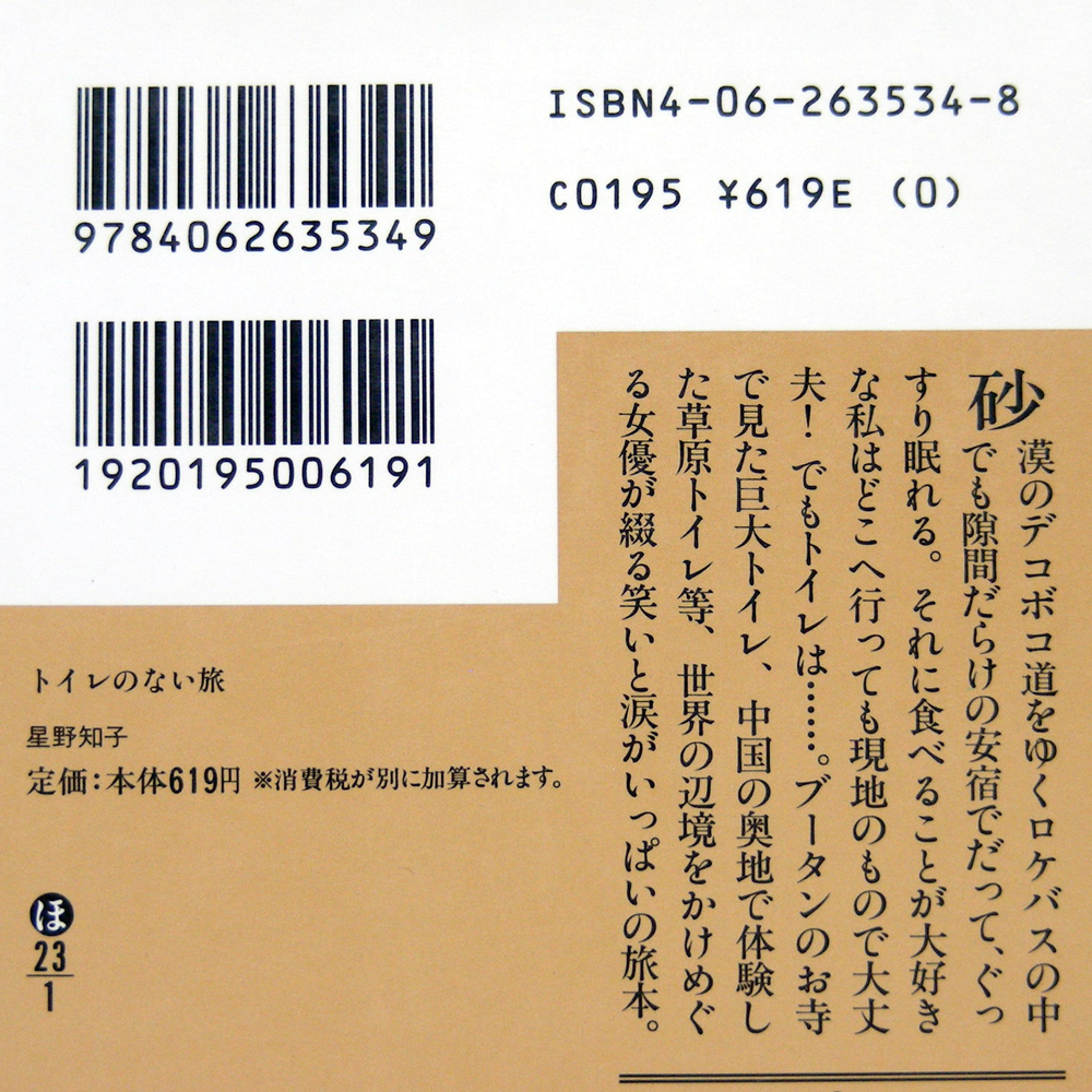 星野知子【トイレのない旅】秘境の旅 女優様のわがまま・笑うに笑えない上目線のエッセイ・講談社文庫[初版本] 匿名配送 _画像3