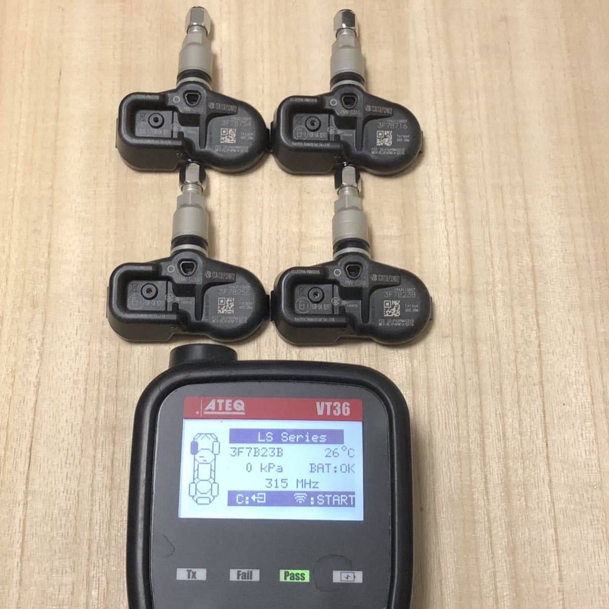 【美品】TPMS 空気圧センサー 純正品 4個 PMV-C015 LS500 ES LX LC RX UX ランドクルーザー プラド クラウン カムリ センチュリー 09281_画像7