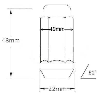  high quality long wheel nut M14-1.5 19HEX Chevrolet Tahoe Astro Cadillac Escalade GMC Savana Yukon 24 piece set 