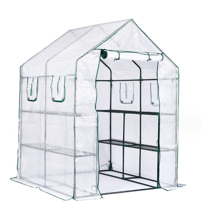  postage 690 jpy plastic greenhouse window attaching home use greenhouse large hoisting type length 143× width 143× height 195cm decorative plant outdoors flower stand 