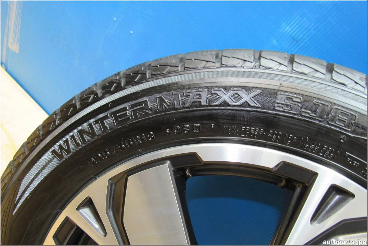 ★★5560サ★★ダンロップ・225/55R18スタッドレス・スバル純正SK9フォレスター・18×7J・ET48・穴5・PCD114.3・アルミホイール4本★★_画像4