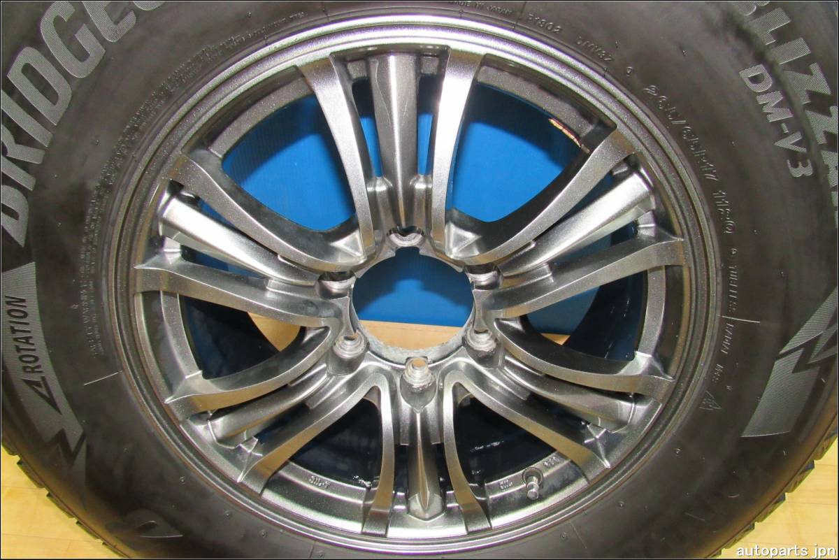 サ★5574★ブリヂストン・265/65R17スタッドレス・2019年・DM-V3・社外17×7.5JJ・ET25・穴6・PCD139.7・プラド150等★_画像9