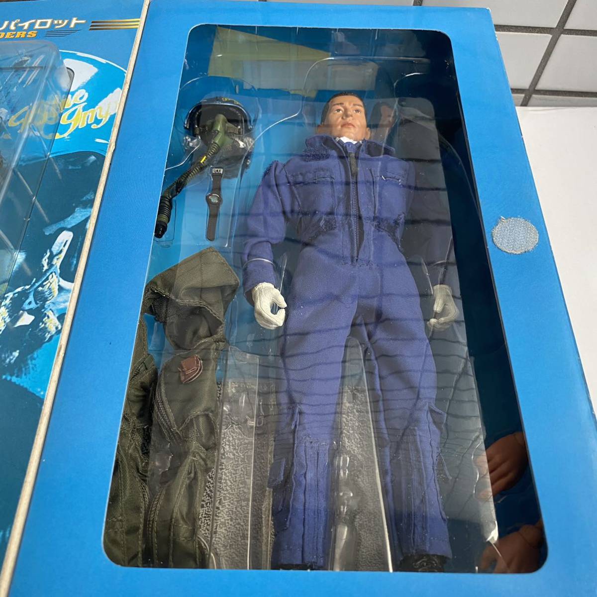  Takara blue Impulse Pilot captain Watanabe . Elite force EF-45 ELITE FORCE AVIATOR figure military jasdf aviation self ..