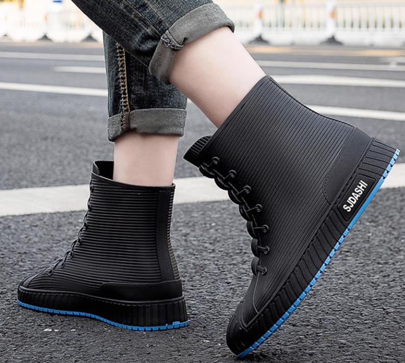  Schott height rain boots men's rain shoes waterproof . slide rain snow. day outdoor work shoes x269