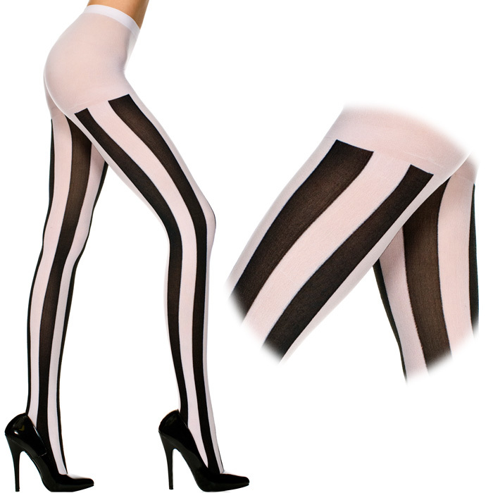 Music Legs Vertical Striped Pantyhose