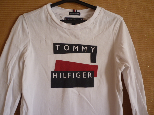 TOMMY HILFIGER トミーヒルフィガー 子ども 長袖 Tシャツ 110 ORGANIC COTTON 白_画像2