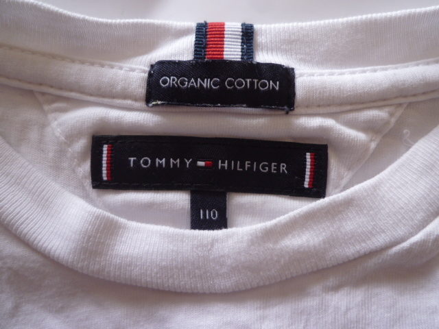 TOMMY HILFIGER トミーヒルフィガー 子ども 長袖 Tシャツ 110 ORGANIC COTTON 白_画像5
