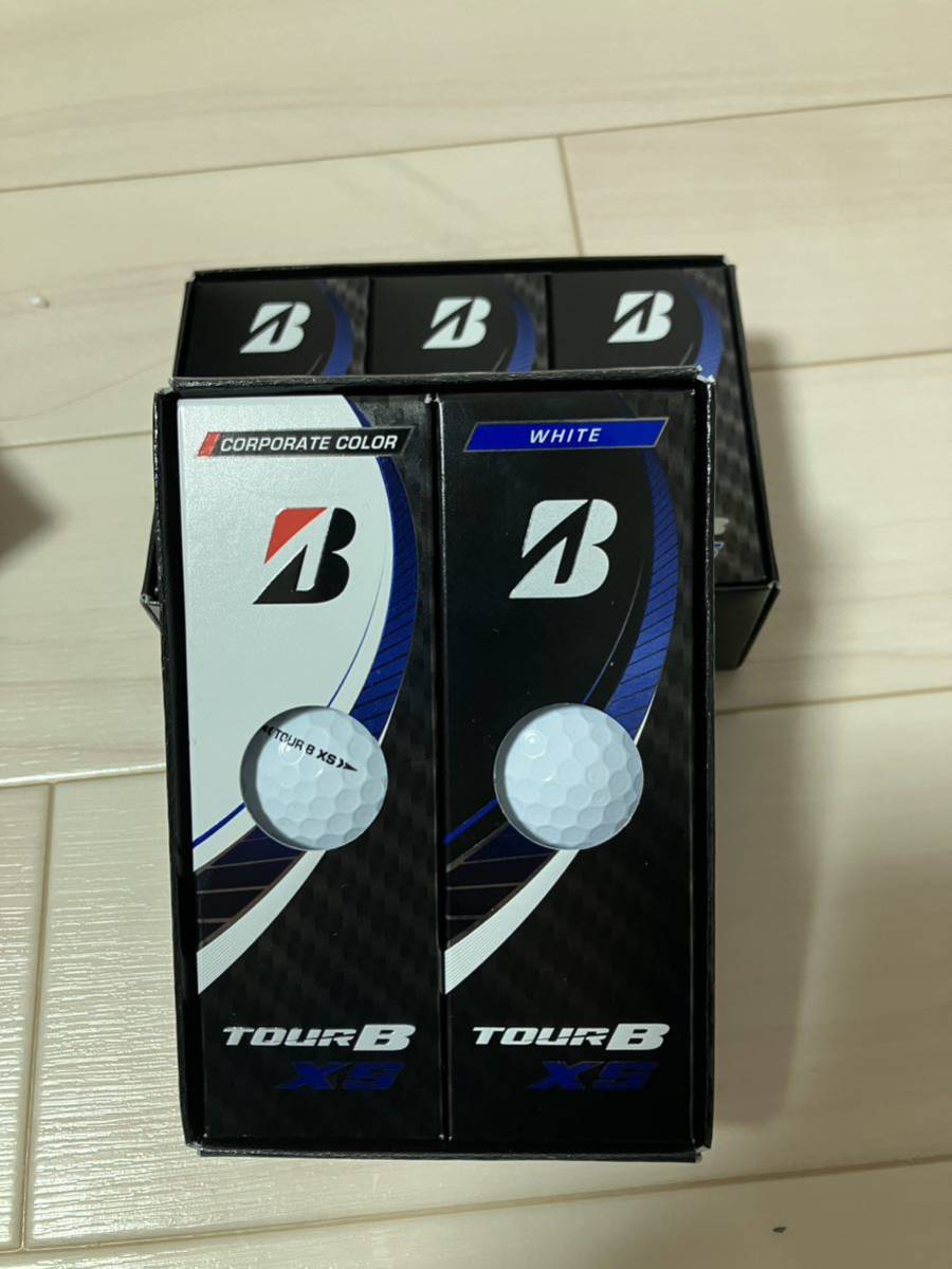 BRIDGESTONE ブリヂストンTOUR B XS 1ダース 2022モデル ゴルフボール ホワイト 白 新品 12球 半ダース 企業ネーム有 2022年 _画像2