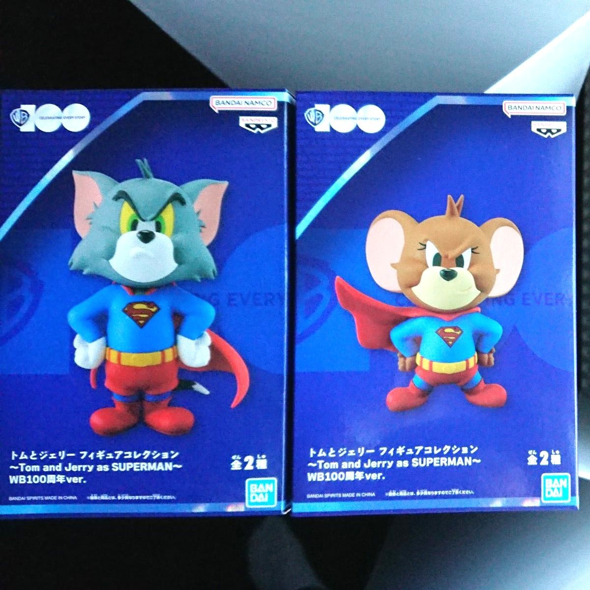 トムとジェリー フィギュアコレクション  Tom and Jerry as SUPERMAN WB100周年ver.