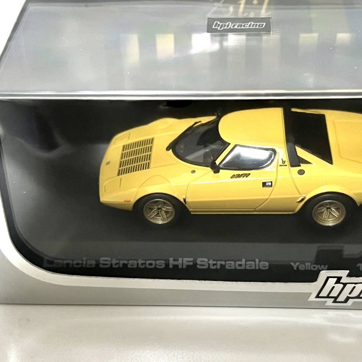 【新品】1/43 HPI ランチア ストラトス HF ストラーダ イエロー　1472台限定　ホットウィール エブロ イクソ_画像2